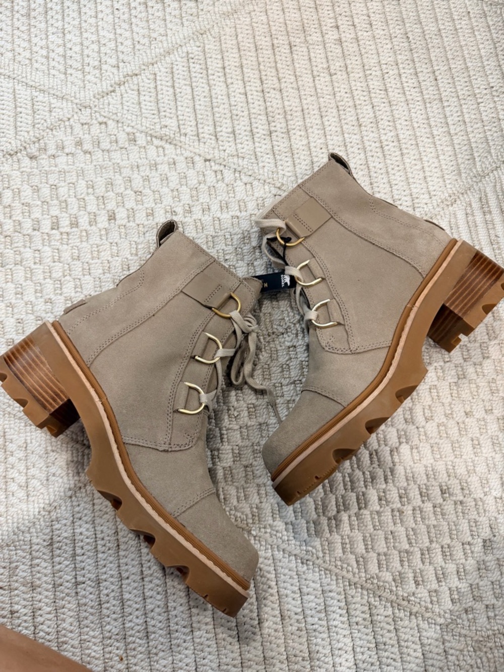 SOREL Women's Joan Now Lace Boots in Omega Taupe - Picture 6 of 8
